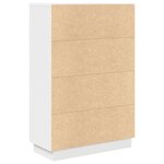 vidaXL Bureau d'écriture blanc Blanc Bois d'ingénierie Moyen