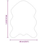 vidaXL Tapis en Fourrure Synthétique de Lapin Olite Gris 60 x 90 cm