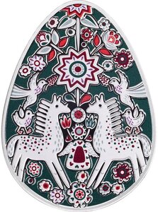 Pièce de monnaie en Argent 5 Cedis g 31.1 (1 oz) Millésime 2026 Ukrainian Pysanka ZORETSVIT