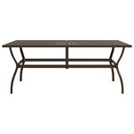 vidaXL Table de jardin Marron 190x80x72 cm Acier