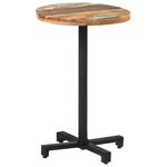 vidaXL Table de bistro Ronde Ø50x75 cm Bois de récupération massif