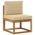 vidaXL Sofa de milieu extérieur Bois d'Acacia Massif