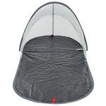 vidaXL Tente de plage gris escamotable imperméable