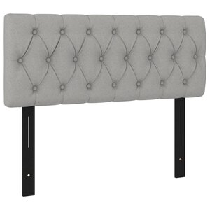 vidaXL Tête de lit Gris clair 100 x 7 x 78/88 cm Tissu