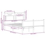 vidaXL Cadre de lit sans matelas chêne fumé 120x200 cm bois ingénierie