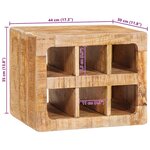 vidaXL Étagère à vin Marron 44 x 30 x 35 cm bois de manguier massif