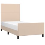 vidaXL Cadre de lit sans matelas cappuccino 90x200 cm similicuir
