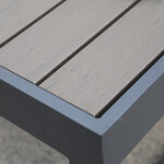 Salon de jardin 5 places indiana gris aluminium