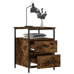 vidaXL Tables de chevet 2 Pièces chêne fumé 44x45x60 cm bois ingénierie