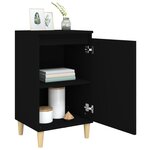 vidaXL Tables de chevet 2 Pièces noir 40x35x70 cm bois d'ingénierie