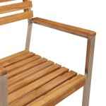 Ensemble de salle à manger de jardin 5 pièces en bois massif de teck vidaXL