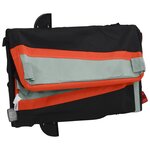 vidaXL Remorque de vélo noir et orange 45 kg fer