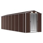vidaXL Abri de jardin marron 191 x 640 x 198 cm en acier galvanisé