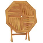 vidaXL Table pliable de jardin 85x85x76 cm Bois de teck solide