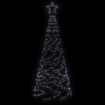 vidaXL Arbre de Noël cône 200 LED Blanc froid 70x180 cm