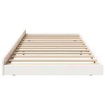 vidaXL Cadre de lit Blanc 80 x 200 cm Bois de pin massif