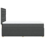 vidaXL Sommier à lattes de lit et matelas Gris foncé 90x190 cm Tissu