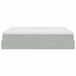 VidaXL Cadre de lit ottoman et matelas gris clair 180x200cm velours