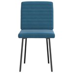 vidaXL Chaises à manger lot de 4 Bleu Velours