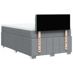 vidaXL Sommier à lattes de lit et matelas gris clair 120x190 cm tissu