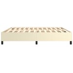vidaXL Cadre de lit à ressorts crème 200x200 cm similicuir