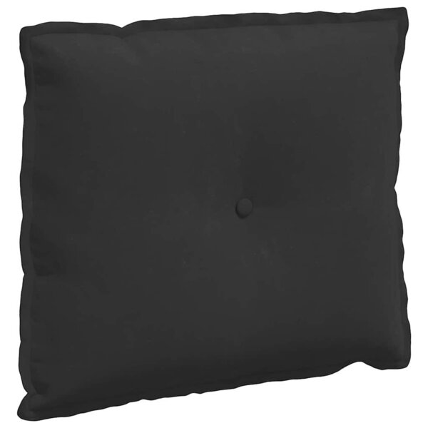 vidaXL Coussin de Dos Noir 60 x 50 cm Tissu en microfibre