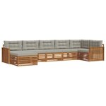 vidaXL Ensemble de canapés d'extérieur 7 pc Gris Naturel et Clair