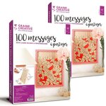 2 cadres en bois personnalisables 30 x 42 cm - 100 messages coeurs