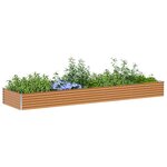 vidaXL Jardinière surélevée 390 x 100 x 36 cm Acier galvanisé