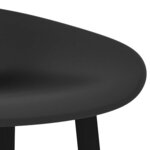 vidaXL Chaises de bar lot de 4 noir