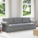 vidaXL Canapé Gris clair 215 x 82 x 80 cm tissu