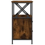 vidaXL Tables de chevet 2 Pièces chêne fumé 34x35 5x70 cm bois ingénierie