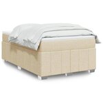 vidaXL Sommier à lattes de lit avec matelas crème 120x190 cm tissu