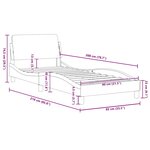 vidaXL Cadre de lit Dover gris foncé 80x200 cm tissu