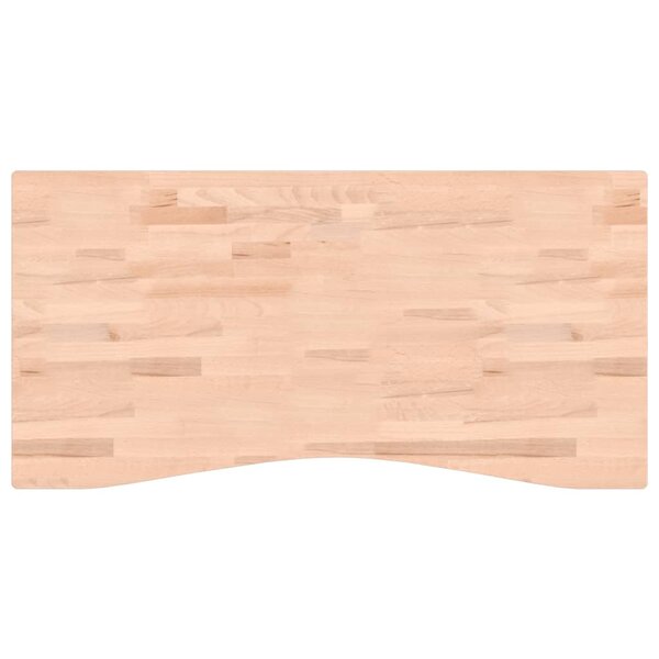 vidaXL Dessus de bureau 110x(50-55)x2 5 cm bois massif de hêtre