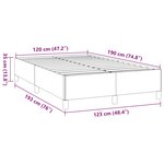 vidaXL Cadre de lit sans matelas bleu 120x190 cm tissu