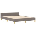 vidaXL Cadre de lit avec tête de lit Taupe 140 x 190 cm tissu