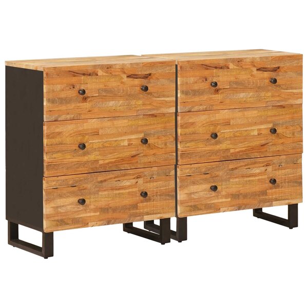 vidaXL Buffet 2 Pièces Marron 60 x 33 x 75 cm Bois de mangue massif