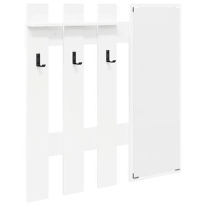 vidaXL Porte-manteau mural Blanc 100 x 10 x 100 cm Bois d'ingénierie