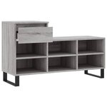 vidaXL Armoire à chaussures Sonoma gris 102x36x60 cm Bois d'ingénierie