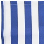 vidaXL Toile de rechange pour store banne Bleu et blanc 10 x 1.6 m