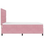 vidaXL Lit à ressorts avec matelas Rose 140 x 190 cm tissu