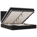 VidaXL Cadre de lit ottoman avec matelas noir 180x200cm velours