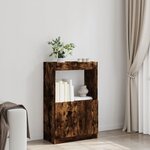 vidaXL Buffet haut chêne fumé 63x33x100 cm bois d'ingénierie