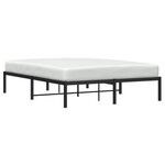 vidaXL Cadre de lit métal sans matelas noir 140x200 cm