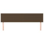 vidaXL Têtes de lit 2 Pièces Marron Foncé 100x5x78/88 cm Tissu