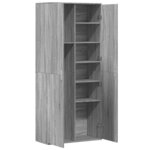 vidaXL Buffet haut sonoma gris 80x35x180 cm bois d'ingénierie