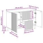 vidaXL Buffet Chêne Sonoma 89 x 34 5 x 60 cm Bois d'ingénierie