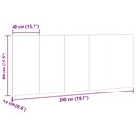 vidaXL Tête de lit chêne artisanal 200x1 5x80 cm bois d'ingénierie