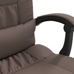 vidaXL Fauteuil de massage inclinable de bureau Marron Similicuir